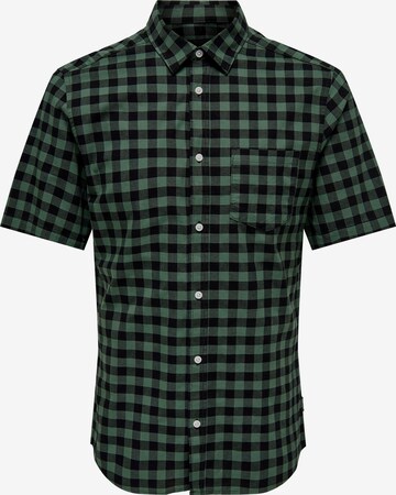 Only & Sons Regular fit Риза 'Alvaro' в зелено: отпред