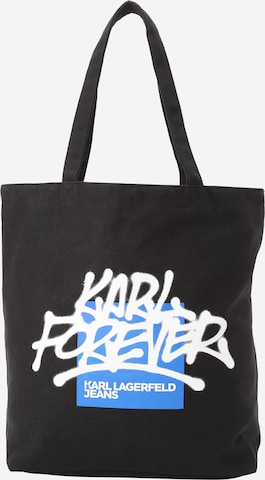 KARL LAGERFELD JEANS Shopper 'Crapule2000' in Zwart: voorkant