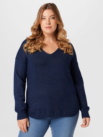 ONLY Carmakoma Pullover 'Margareta' i blå: forside