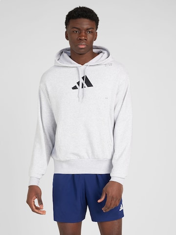 ADIDAS PERFORMANCE Athletic Sweatshirt 'All-gym Category Pump Cover' in Grey: front