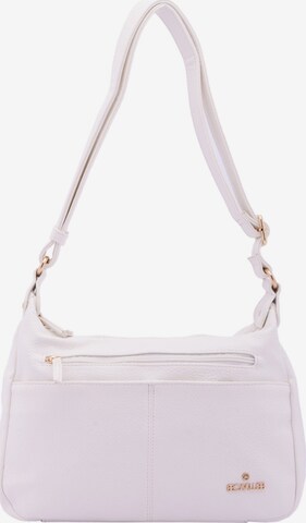 Borsa a spalla 'Borsa a Tracolla Donna Ecopelle con Zip e Tasche Multiple - B Cavalli' di B. Cavalli in bianco: frontale