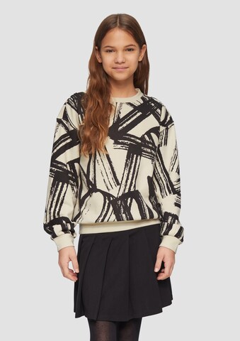 Sweat-shirt s.Oliver en beige : devant