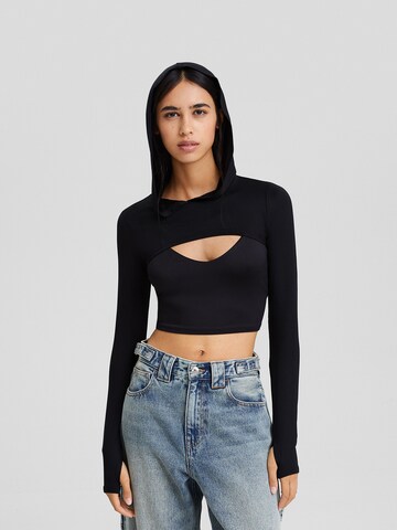Bershka Shirt in Schwarz: Vorderseite