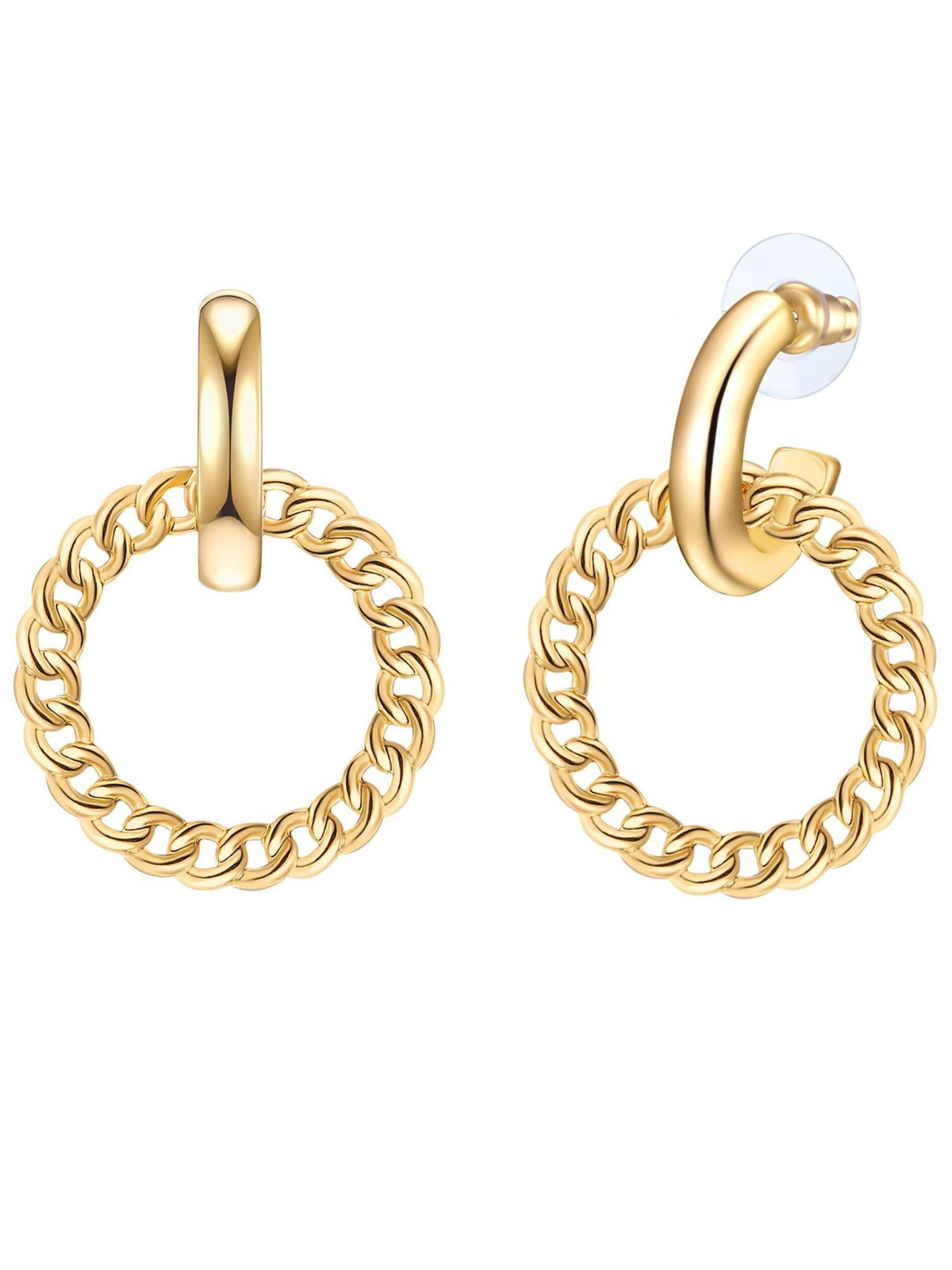 Yokoamii Earrings in Gold: front