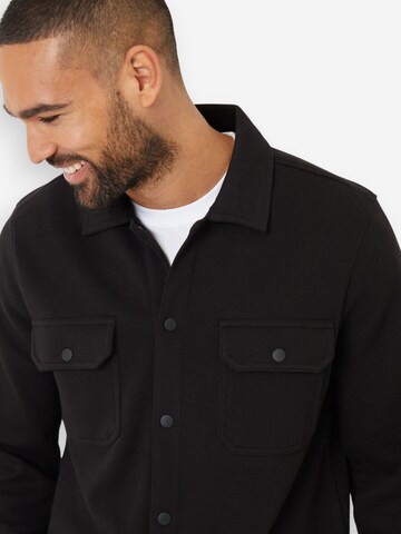 Threadbare Hemdjacke 'Relay' in Schwarz