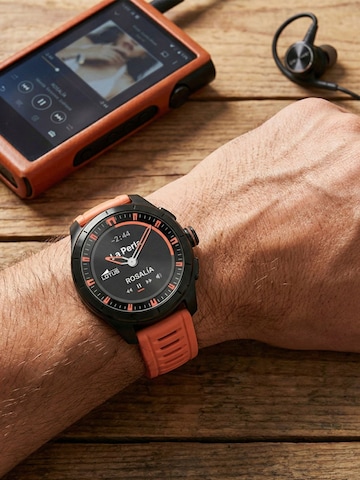 Montre digitale Lotus en orange : devant