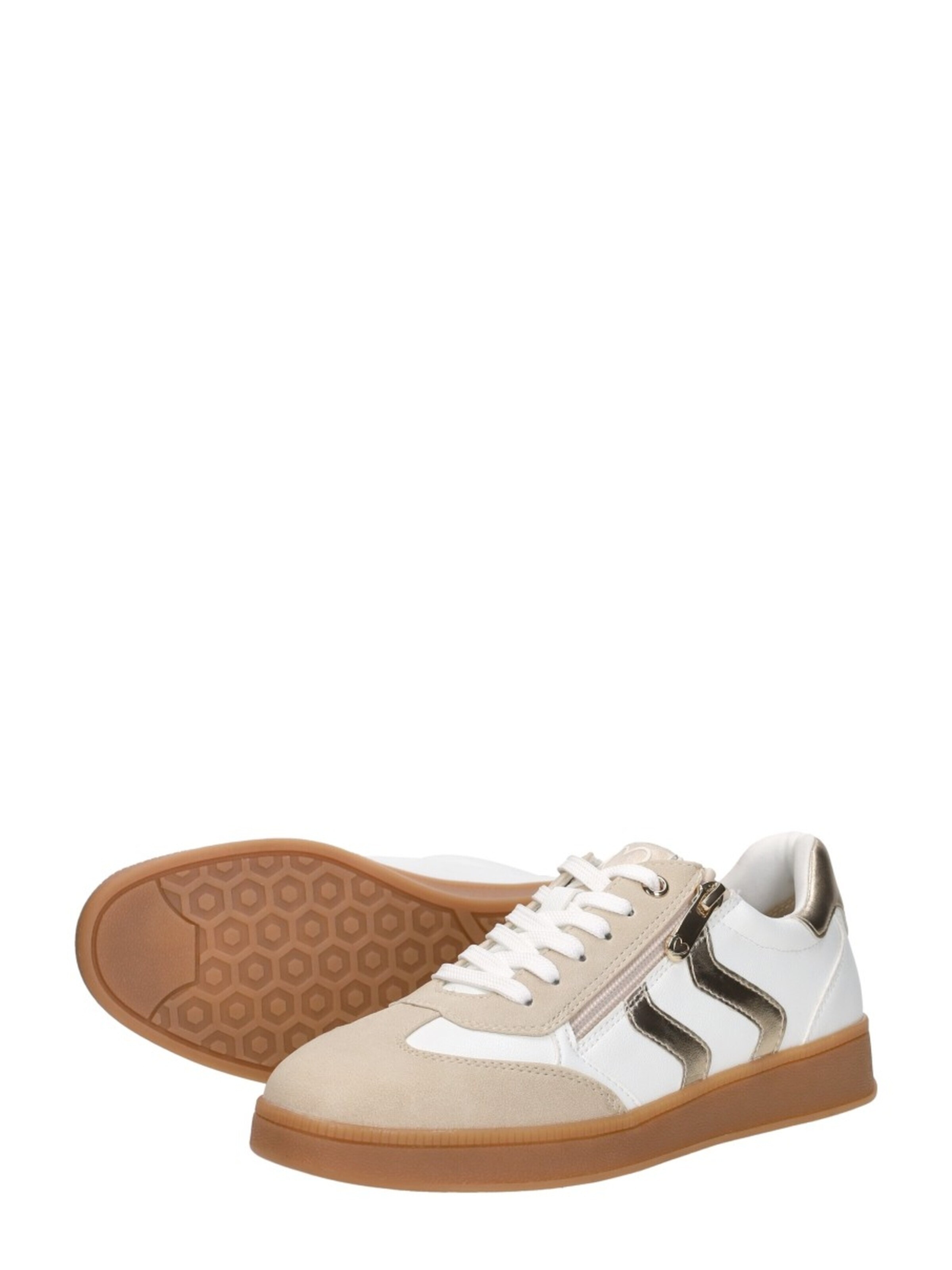 MARCO TOZZI Sneakers laag 'Sneakers Laag' in Beige