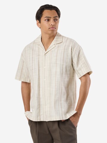 Denim Factory Comfort fit Button Up Shirt 'Resort' in Beige: front