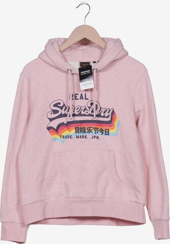 Superdry Sweatshirt & Zip-Up Hoodie in XXXL in Pink: front