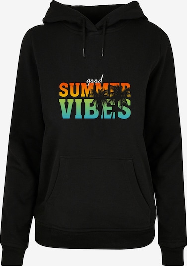 Merchcode Sweat-shirt 'Good Summer Vibes' en azur / orange / noir / blanc, Vue avec produit