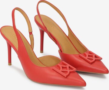 Kazar - Zapatos con plataforma en rojo