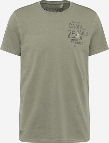 CAMP DAVID Shirt in Groen: voorkant