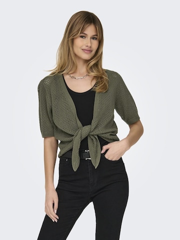 JDY Knit cardigan 'Mehedi' in Green: front