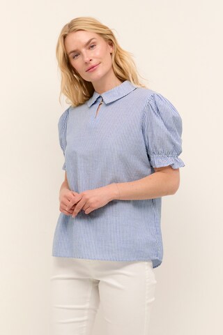 CULTURE - Blusa 'Olena' en azul: frente