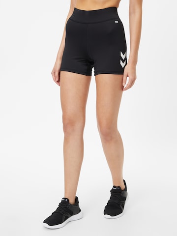 Hummel Skinny Spodnie sportowe w kolorze czarny: przód