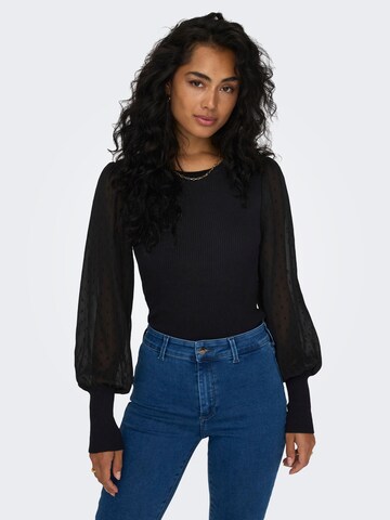 ONLY Sweater 'JASMINE' in Black: front