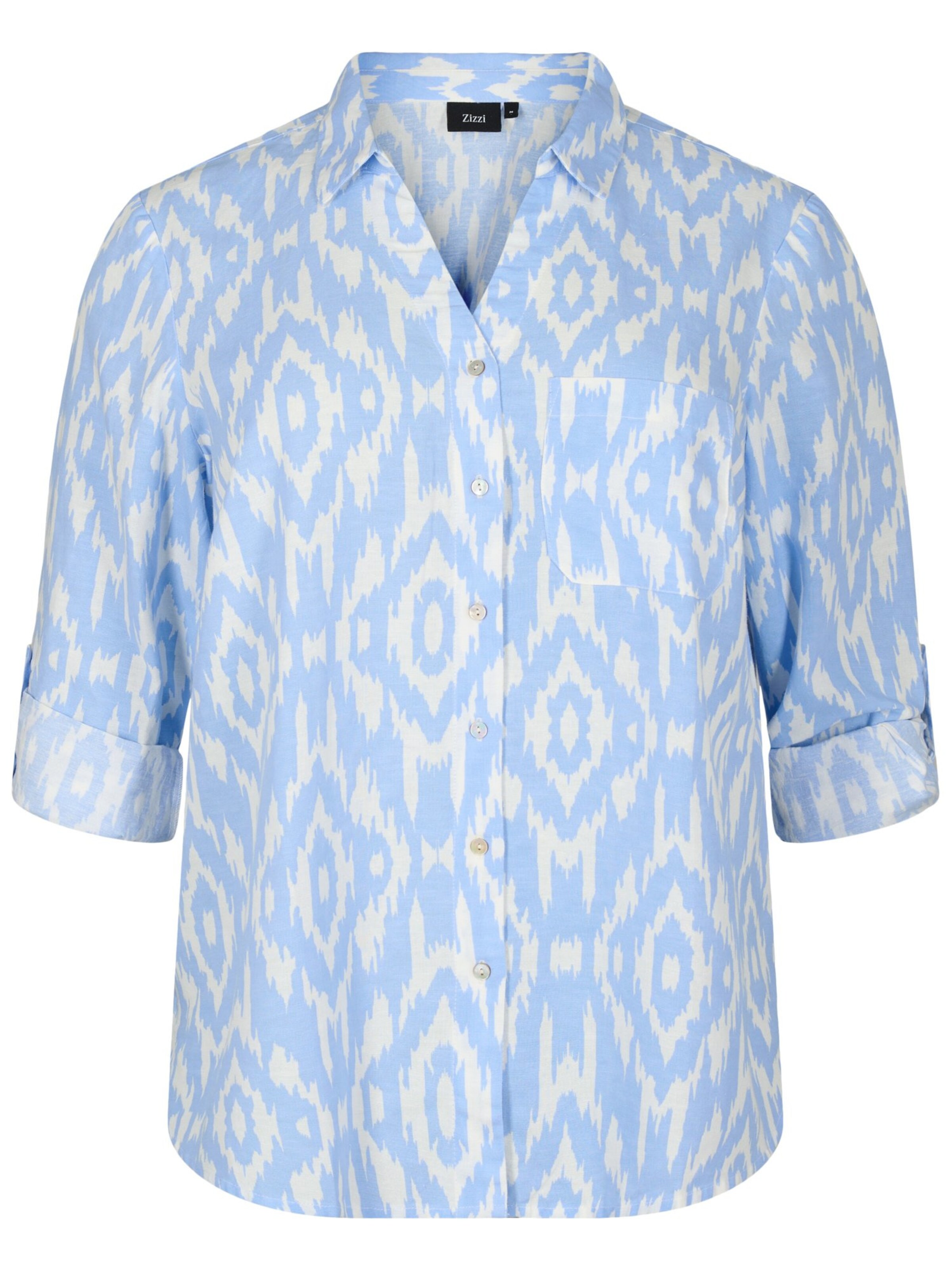 Zizzi Блуза 'Vellie' в синьо: отпред