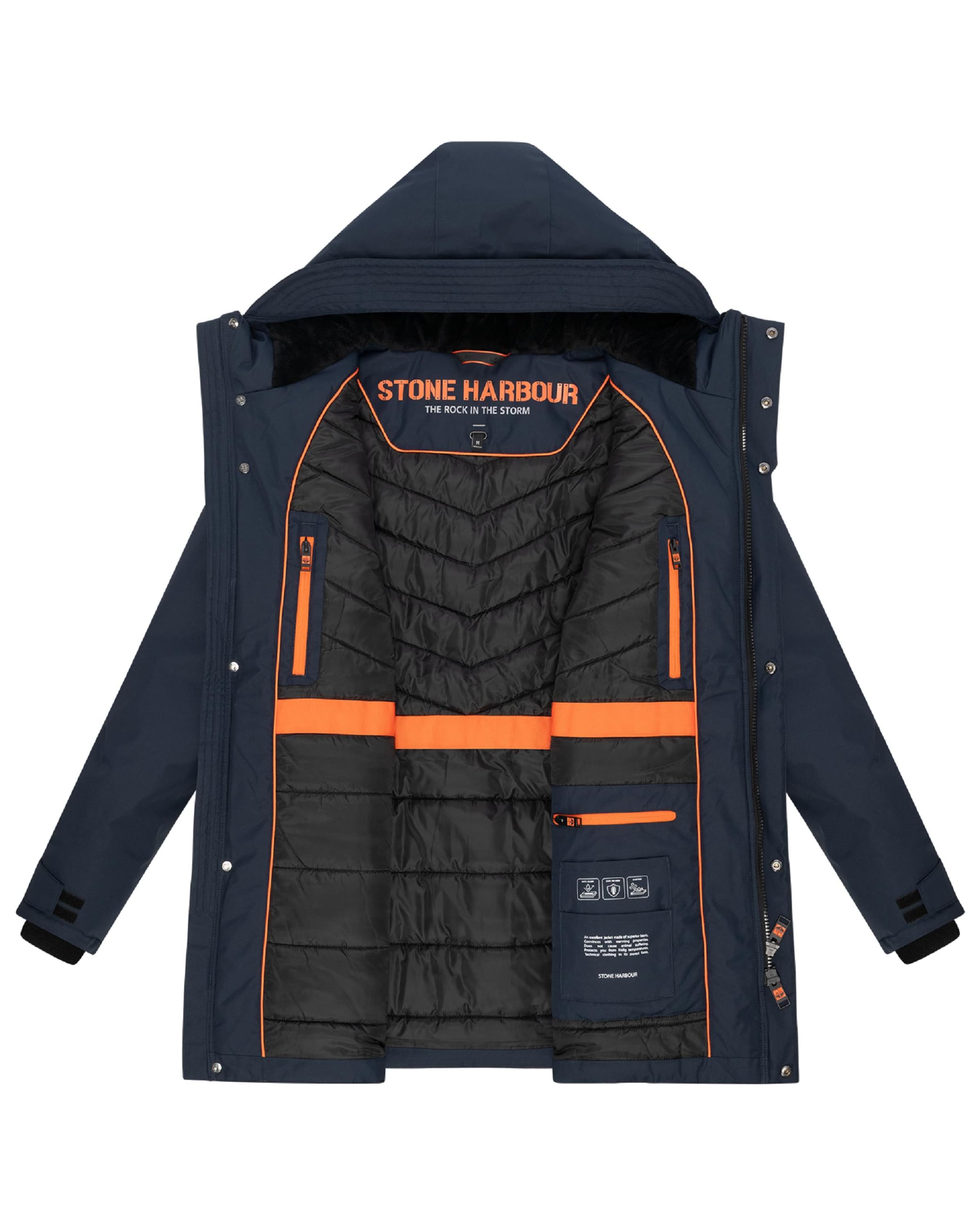 STONE HARBOUR Wintermantel 'Netaan XX' in Blau