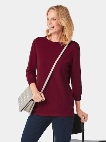 Goldner Pullover in Rot