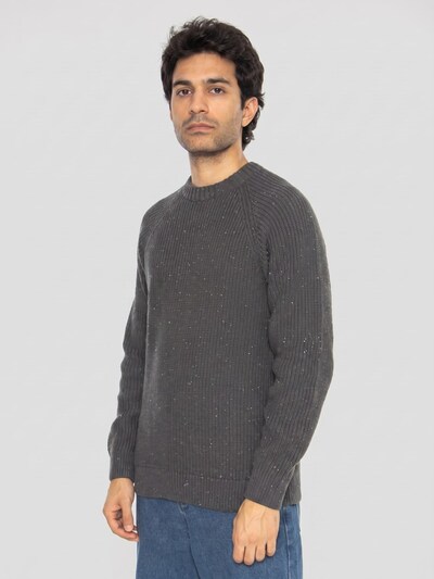 Only & Sons Pull-over 'Litus Reg 5 Naps Crew Knit Grey Pinstripe' en XS en gris, Vue avec produit