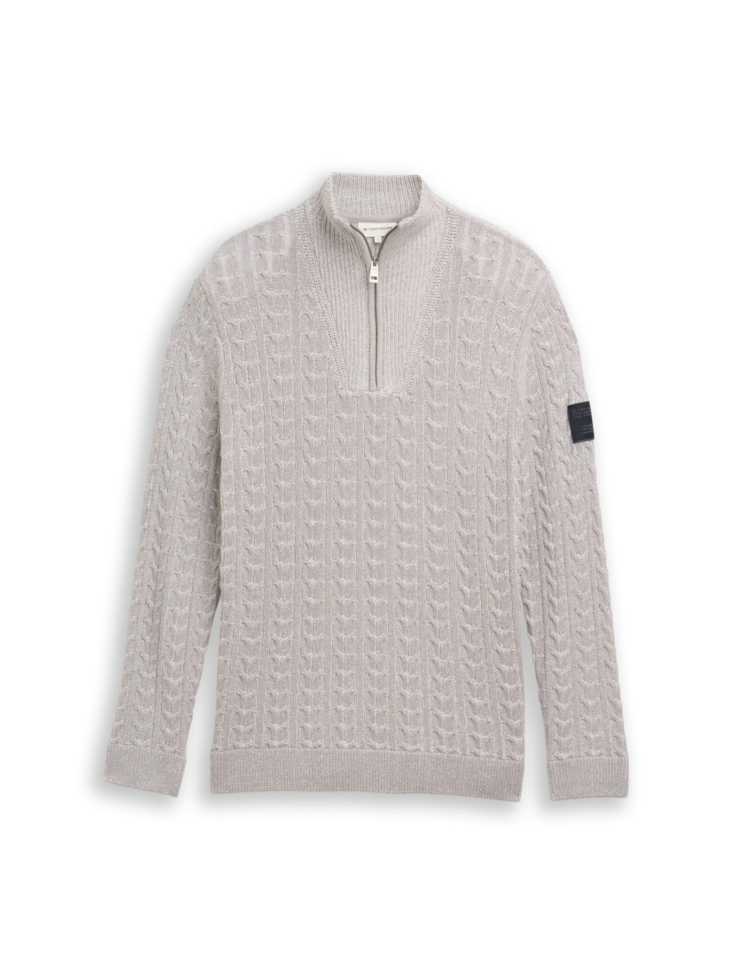 TOM TAILOR Sveter - Sivá: predná strana