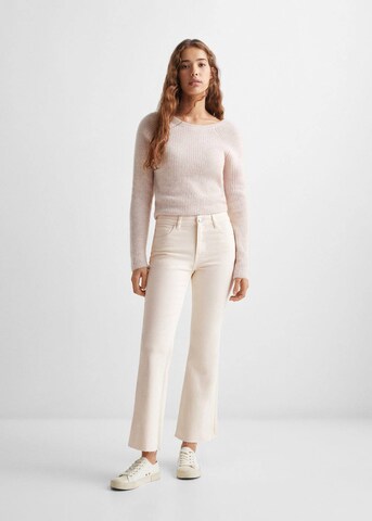 MANGO TEEN Boot cut Jeans in Beige