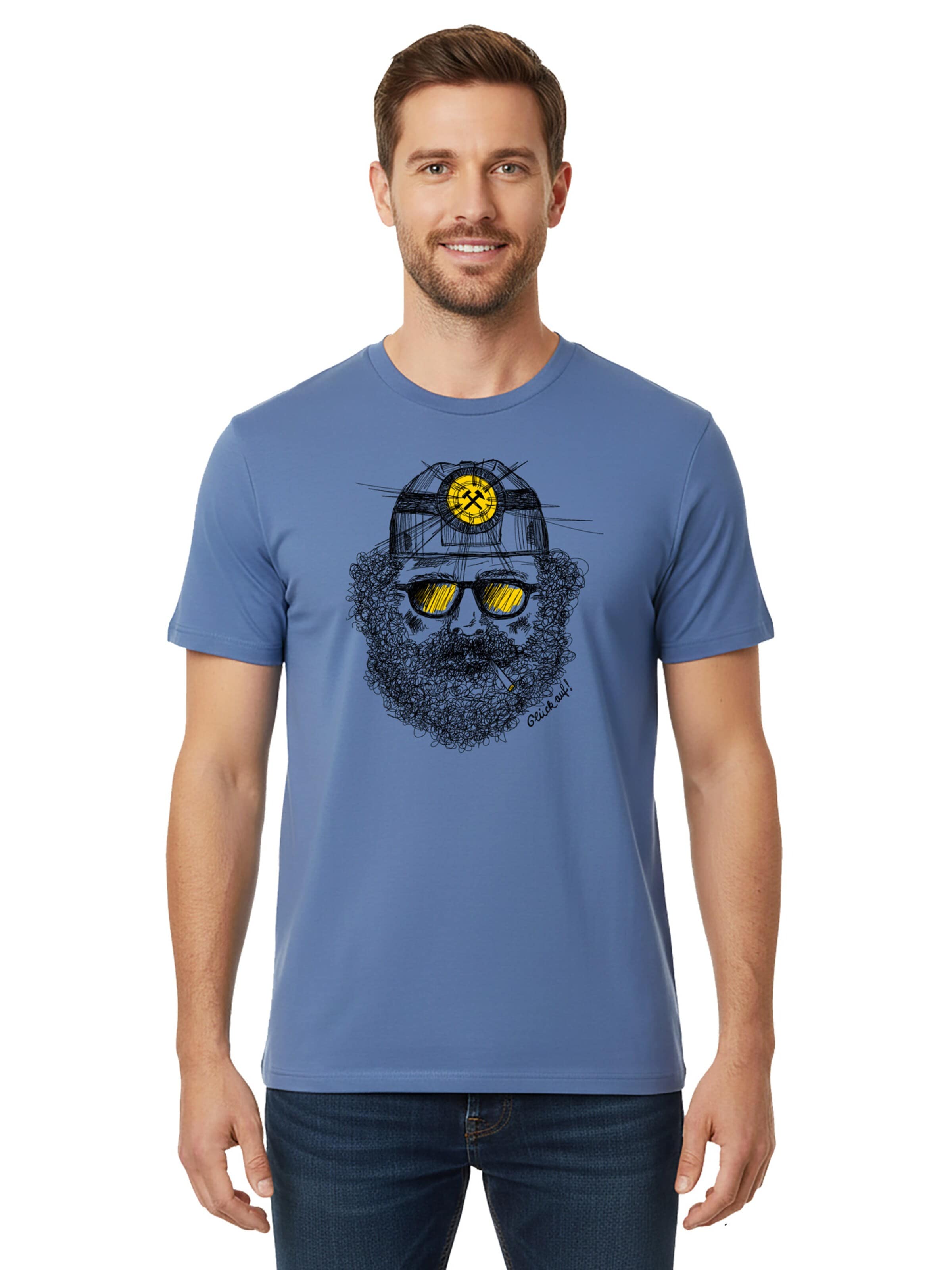 karlskopf Shirt 'BERGMANN' in Blue