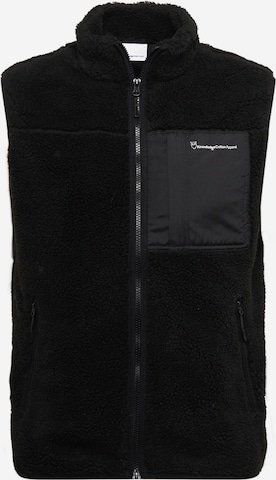 KnowledgeCotton Apparel Vest in Black: front