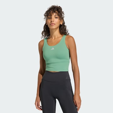 ADIDAS PERFORMANCE - Soutien Bustier Top desportivo 'Studio All Me' em verde: frente