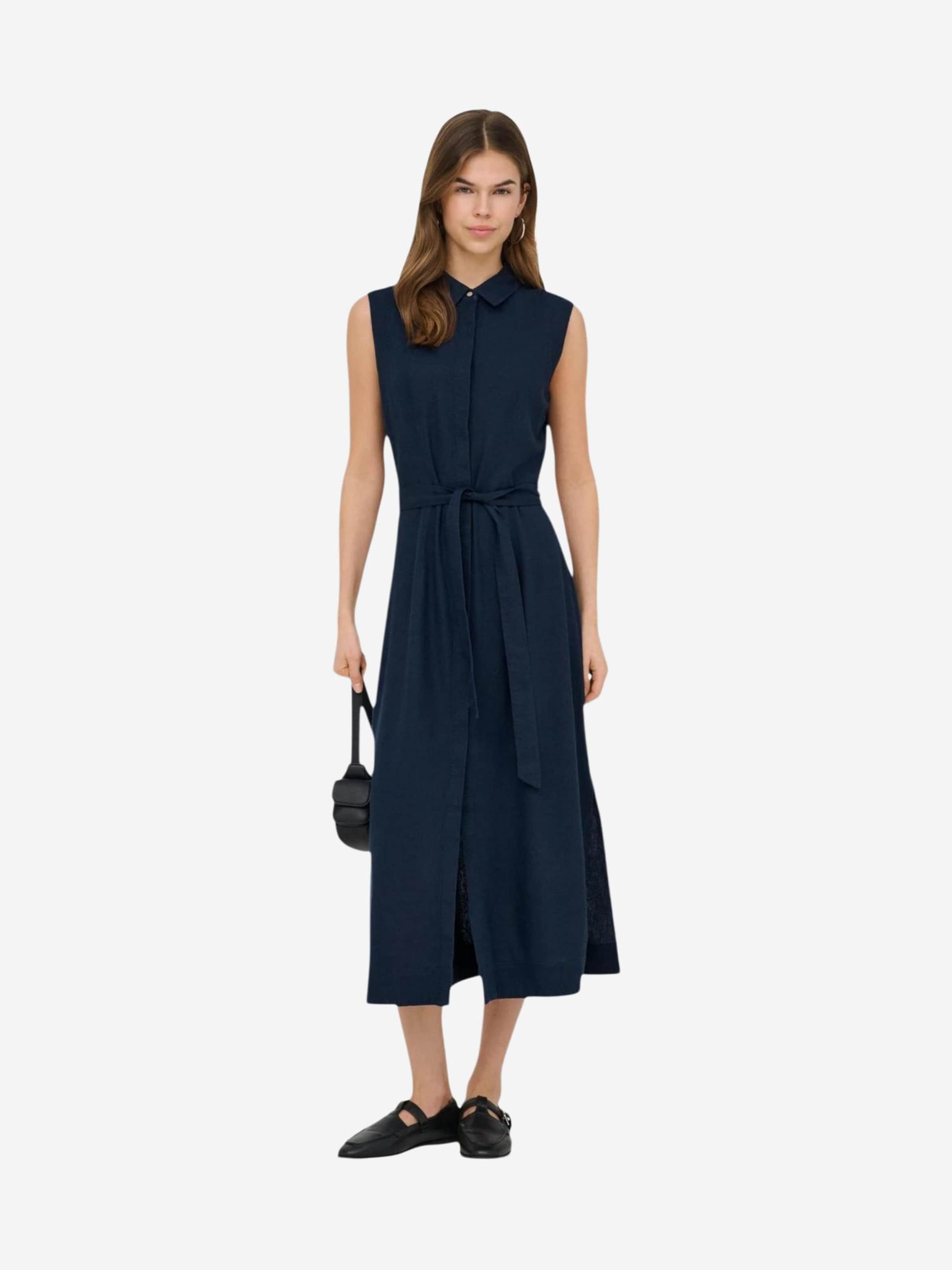 Abito 'Onlgoa Sl Linen Bl Shirt Dress Cc Pnt 15363697' di ONLY in blu: frontale