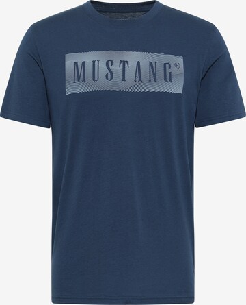 Tricou 'Austin' de la MUSTANG pe albastru: față