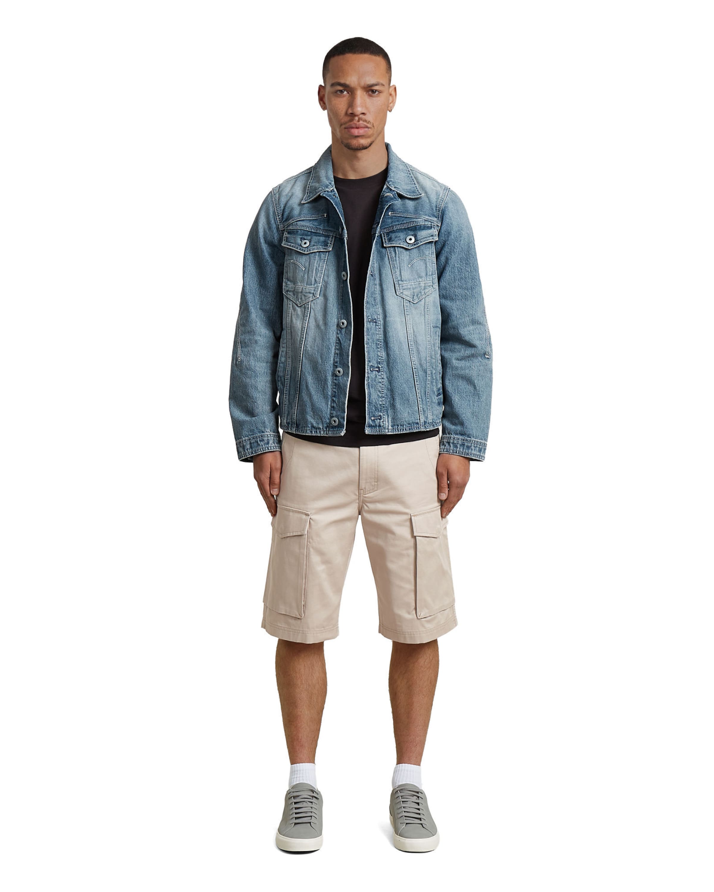 G-STAR Regular Shorts - 'Core Regular Cargo Short' in Beige