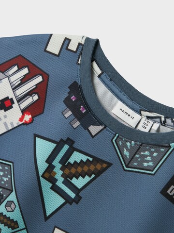 NAME IT Shirt 'NKMMap Minecraft' in Blauw