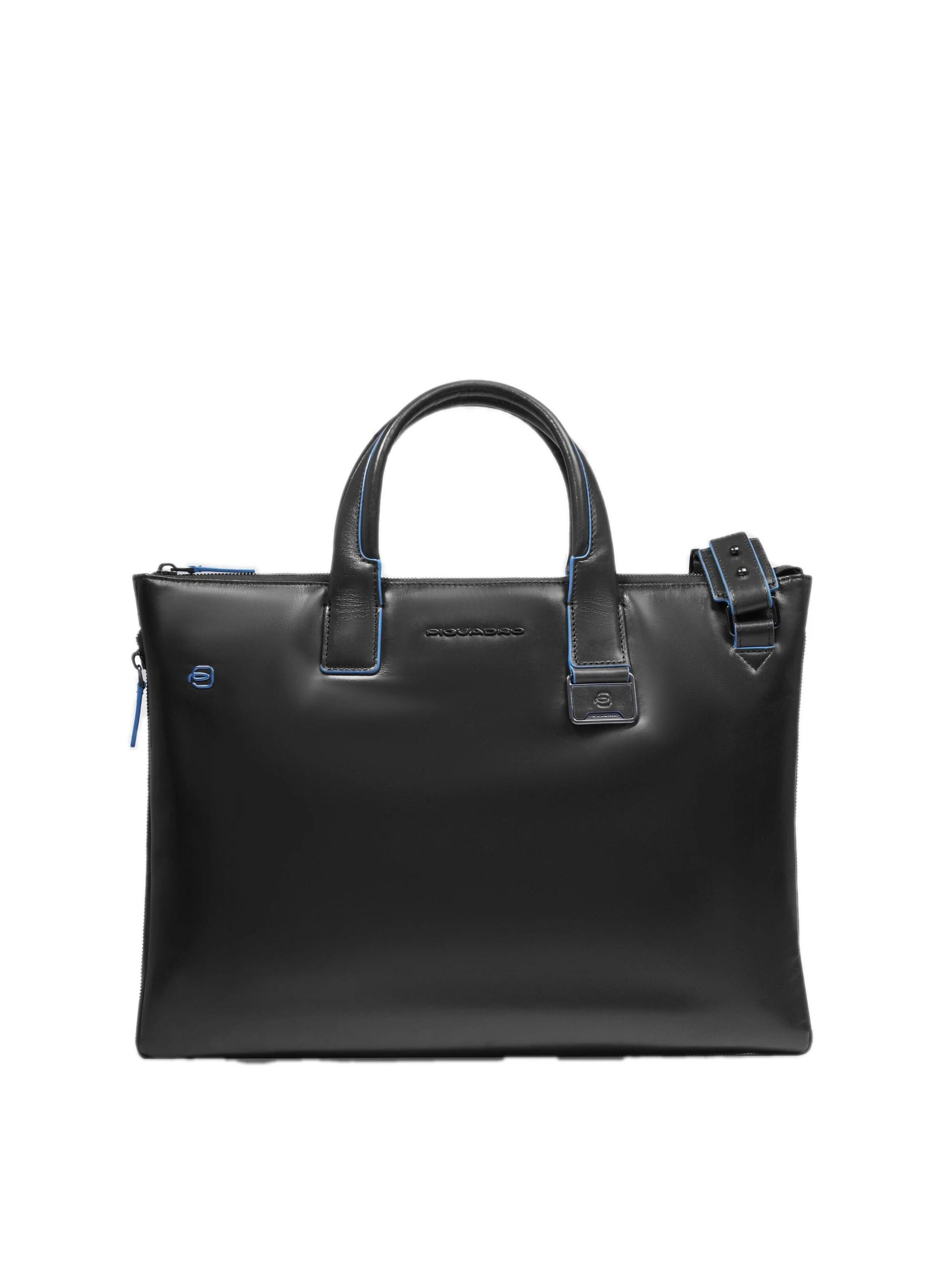 Sac d’ordinateur portable Piquadro en noir : devant