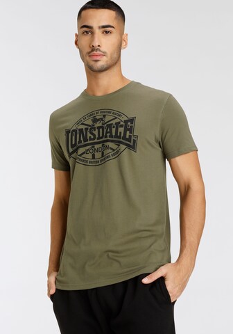 LONSDALE Shirt in Green: front