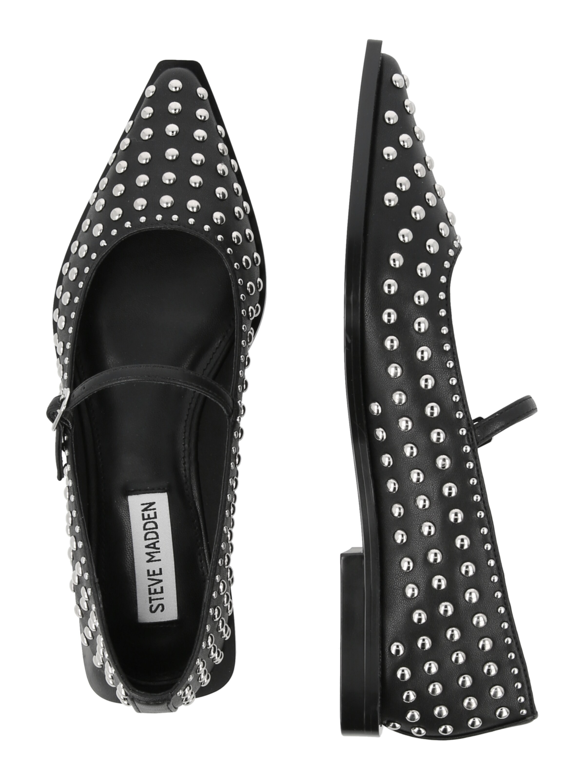 STEVE MADDEN Μπαλαρίνα με λουράκια 'Gennie' σε μαύρο