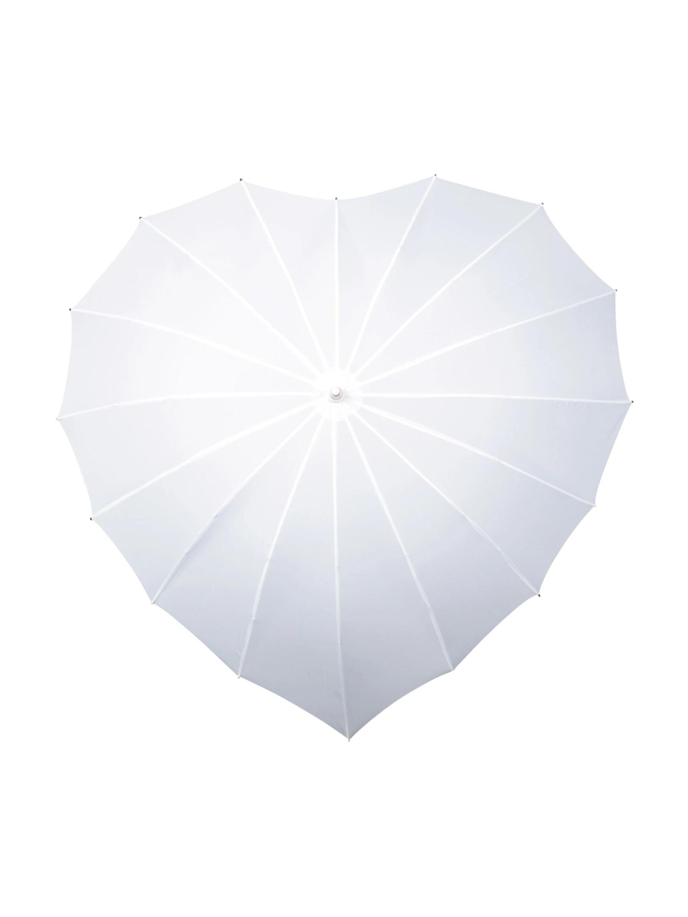 Parapluie 'Falcone Herzform Regenschirm Windproof Weiss' Maxte en blanc