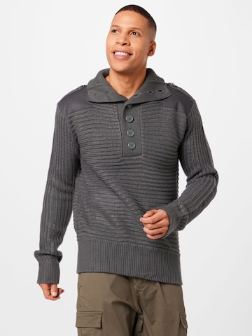 Brandit Pullover 'Alpin' in Grau: predná strana