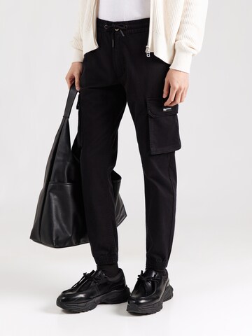 KARL LAGERFELD JEANS Обычный Брюки-карго в Черный: спереди