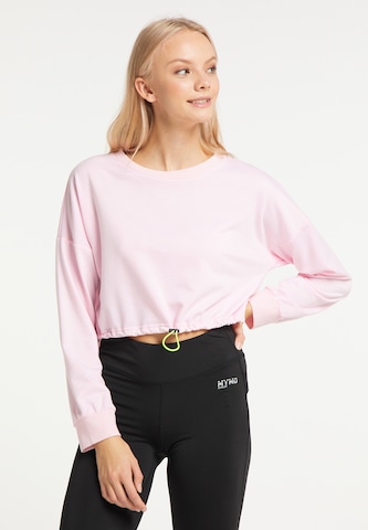 myMo ATHLSR Athletic Sweatshirt in Pink: front