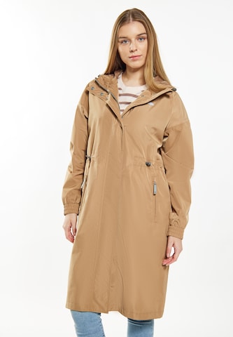 Manteau fonctionnel Schmuddelwedda en beige : devant