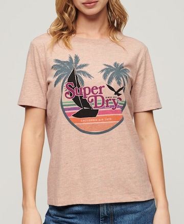 Superdry Μπλουζάκι σε ροζ