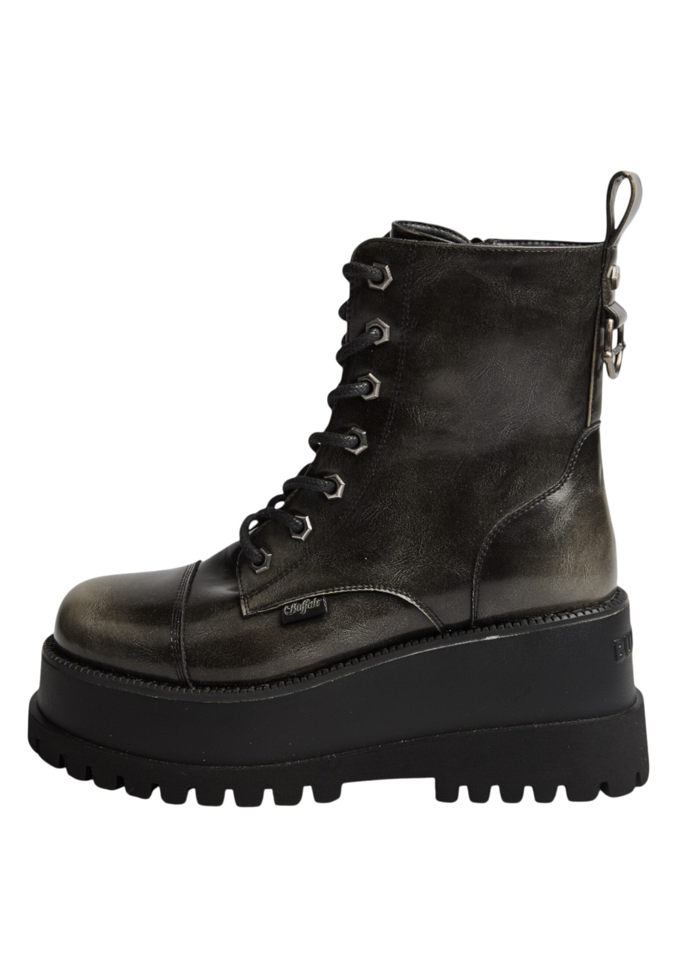 BUFFALO Lace-up bootie in Black