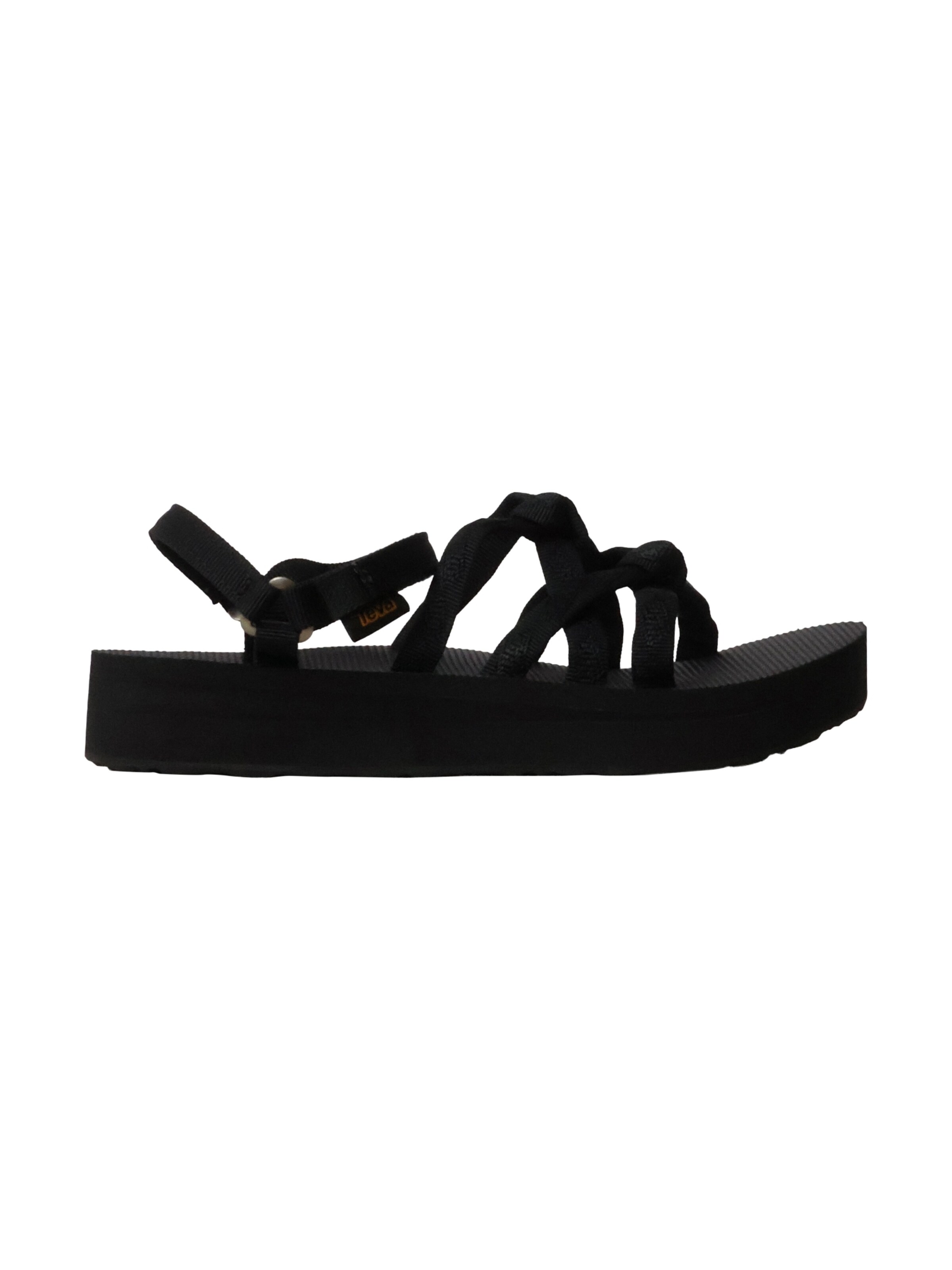 Sandalo 'Flache Sandalen mit Klettverschluss W Midform Kena Slim' di TEVA in nero