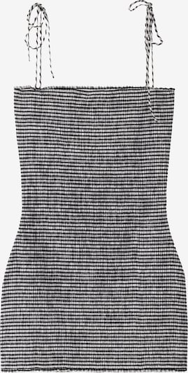 Bershka Kleid in hellgrau / schwarz / naturweiß, Produktansicht
