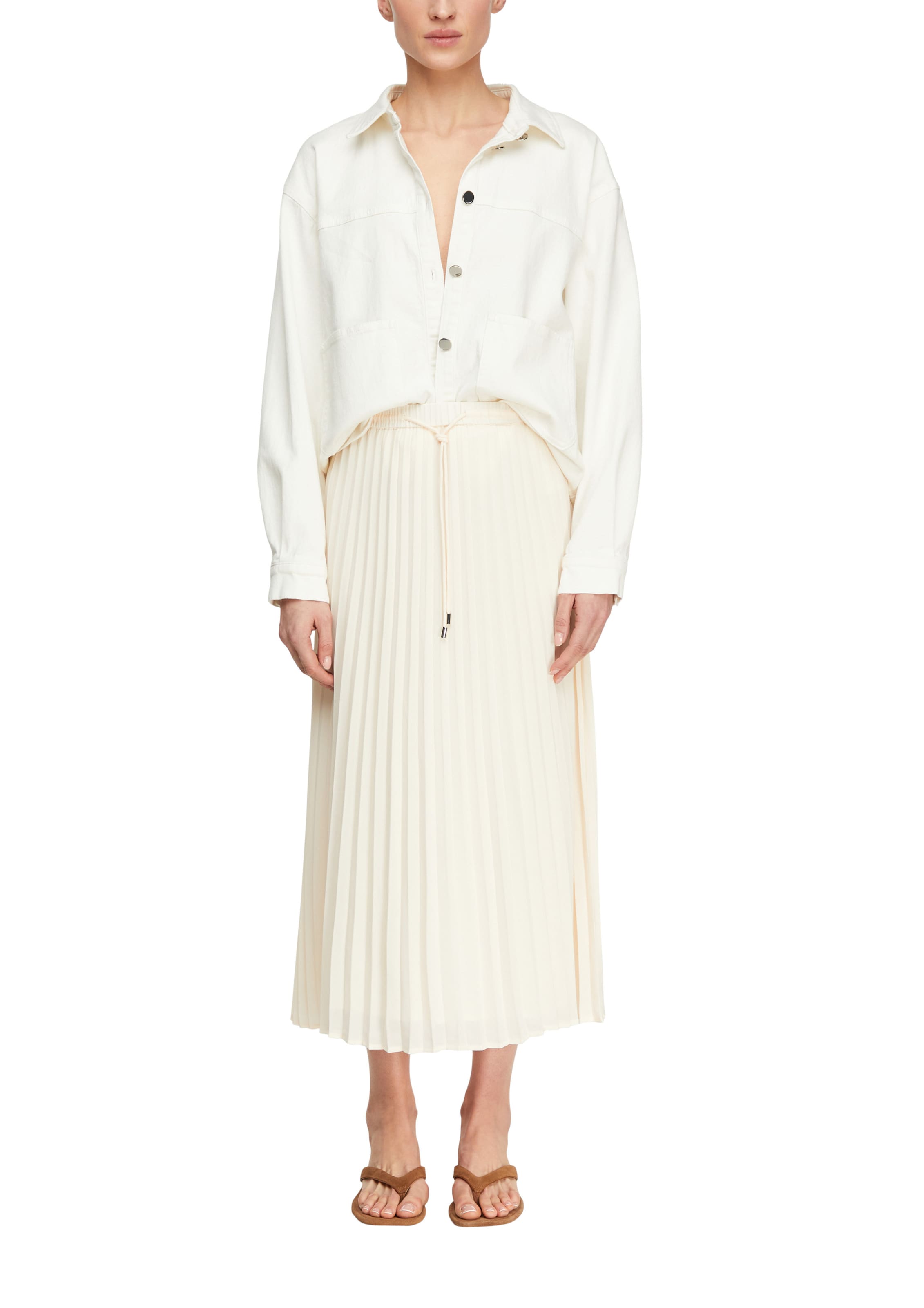 COMMA Skirt in Beige: front