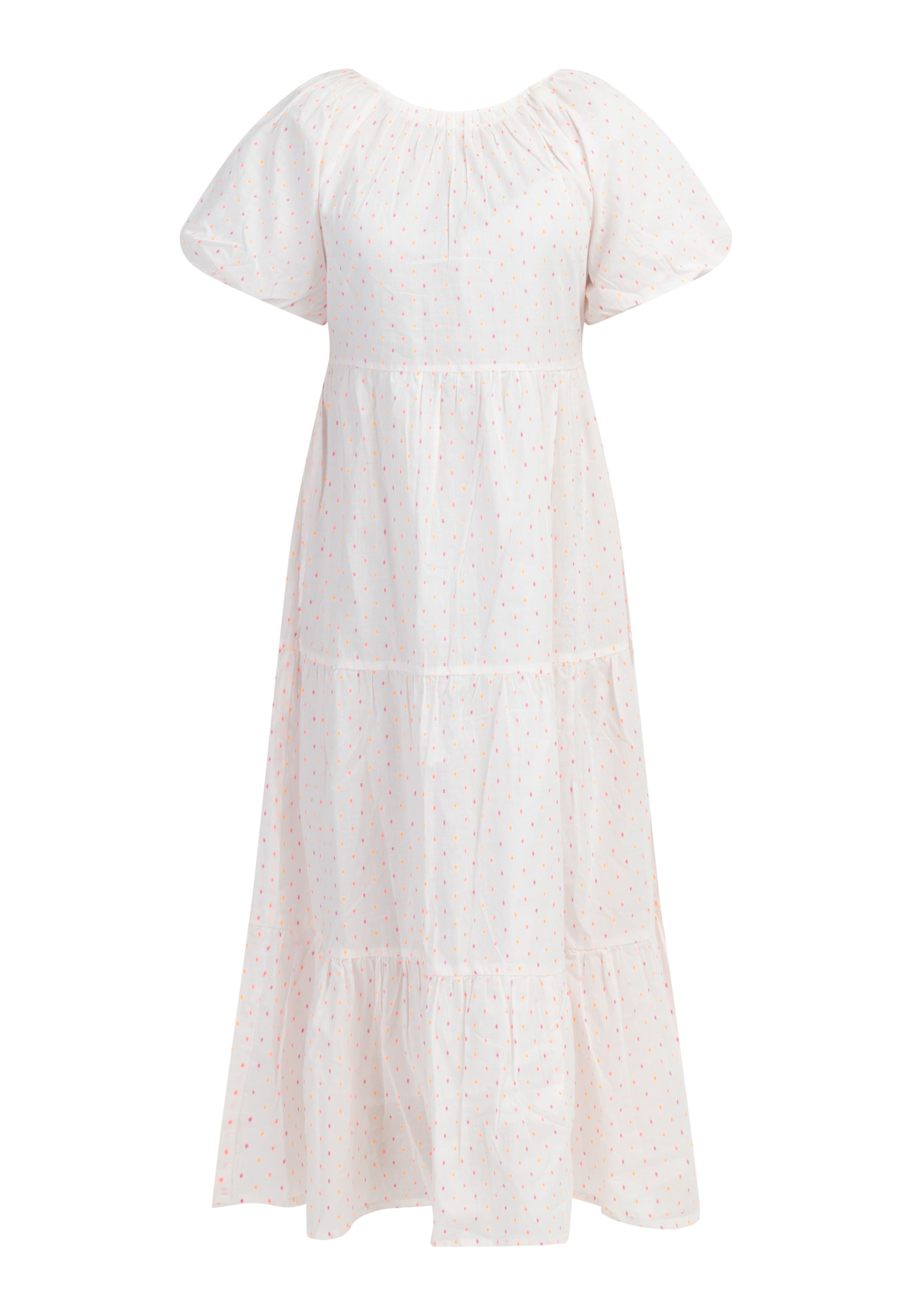 Rochie MYMO pe alb, Vizualizare produs