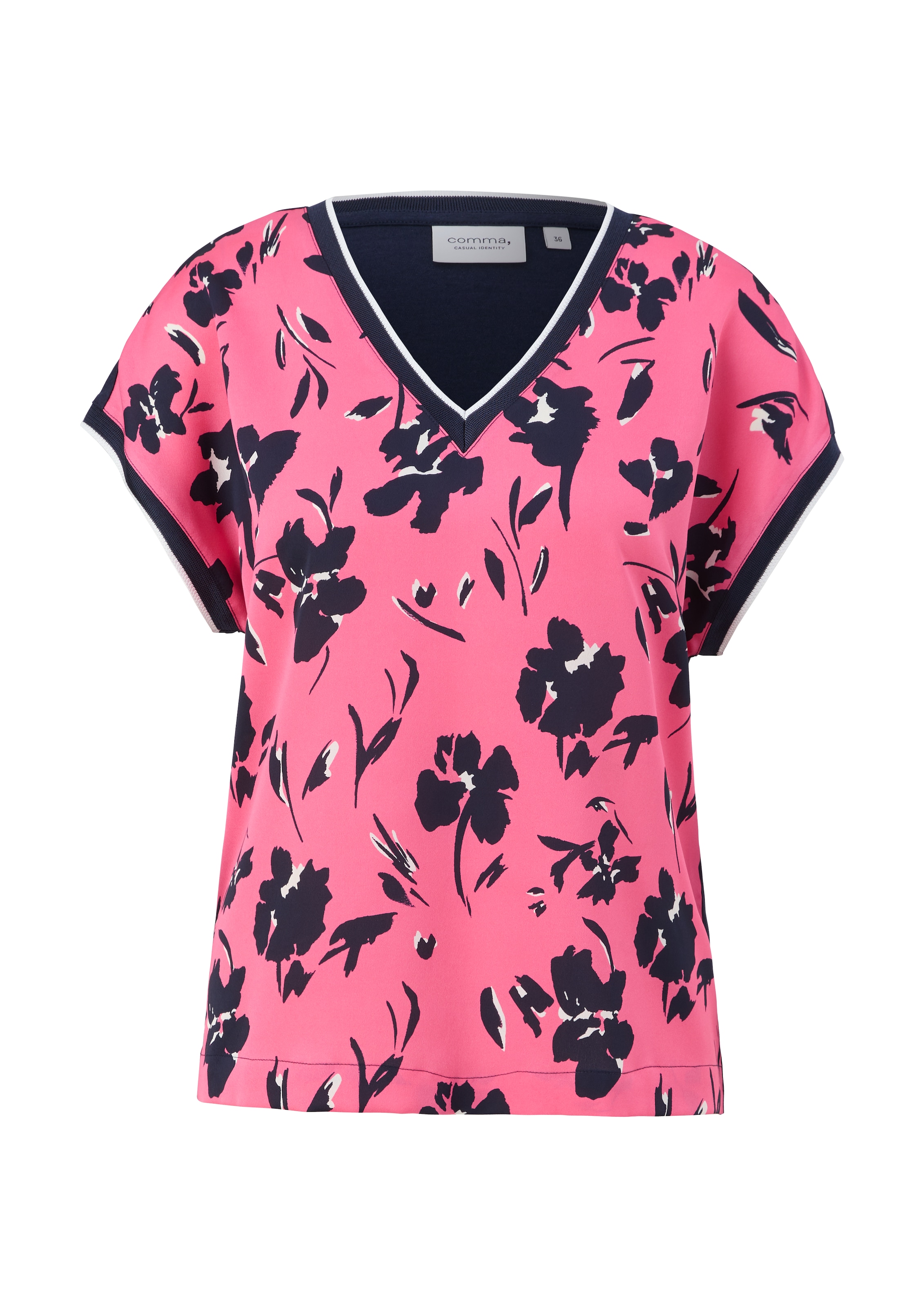 comma casual identity Bluse in Pink: Vorderseite