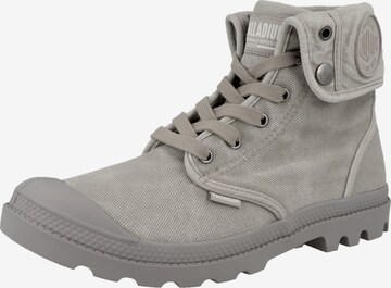Palladium Lace-Up Ankle Boots 'Baggy' in Grey: front
