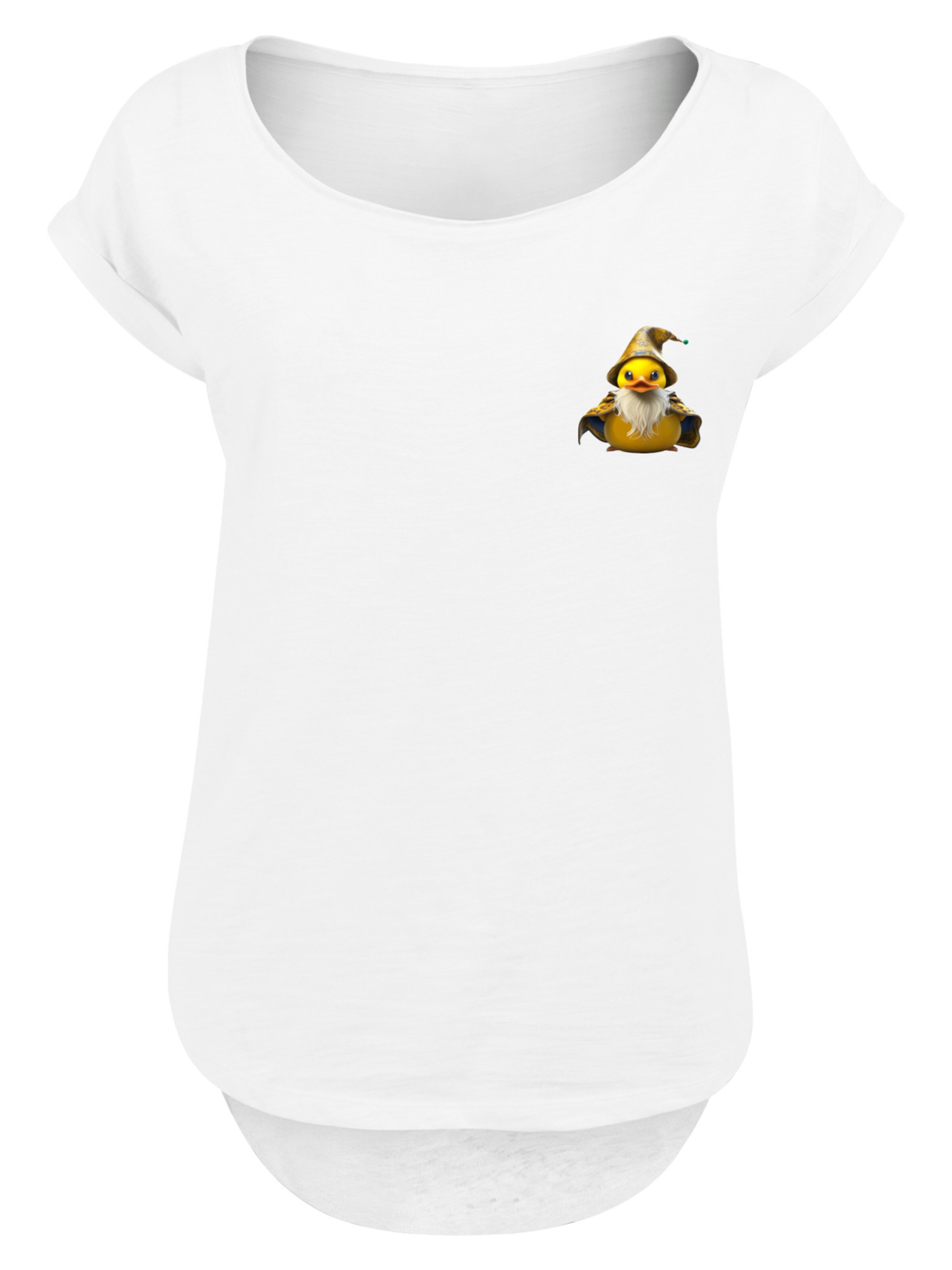 T-shirt 'Rubber Duck Wizard' F4NT4STIC en blanc : devant